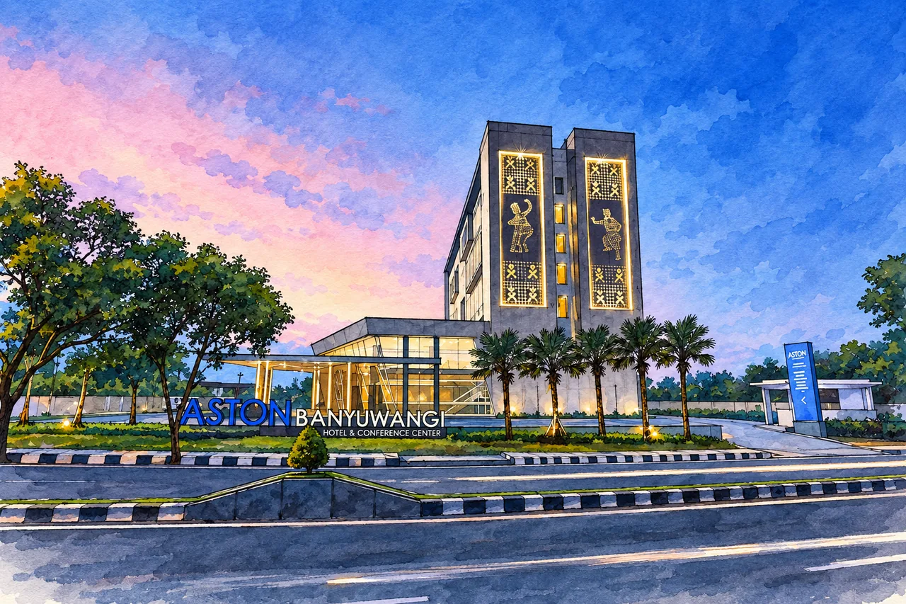 Aston Banyuwangi Hotel & Conference Center — Illustration based on a real photograph of the property Aston Banyuwangi Hotel & Conference Center — Illustration based on a real photograph of the property