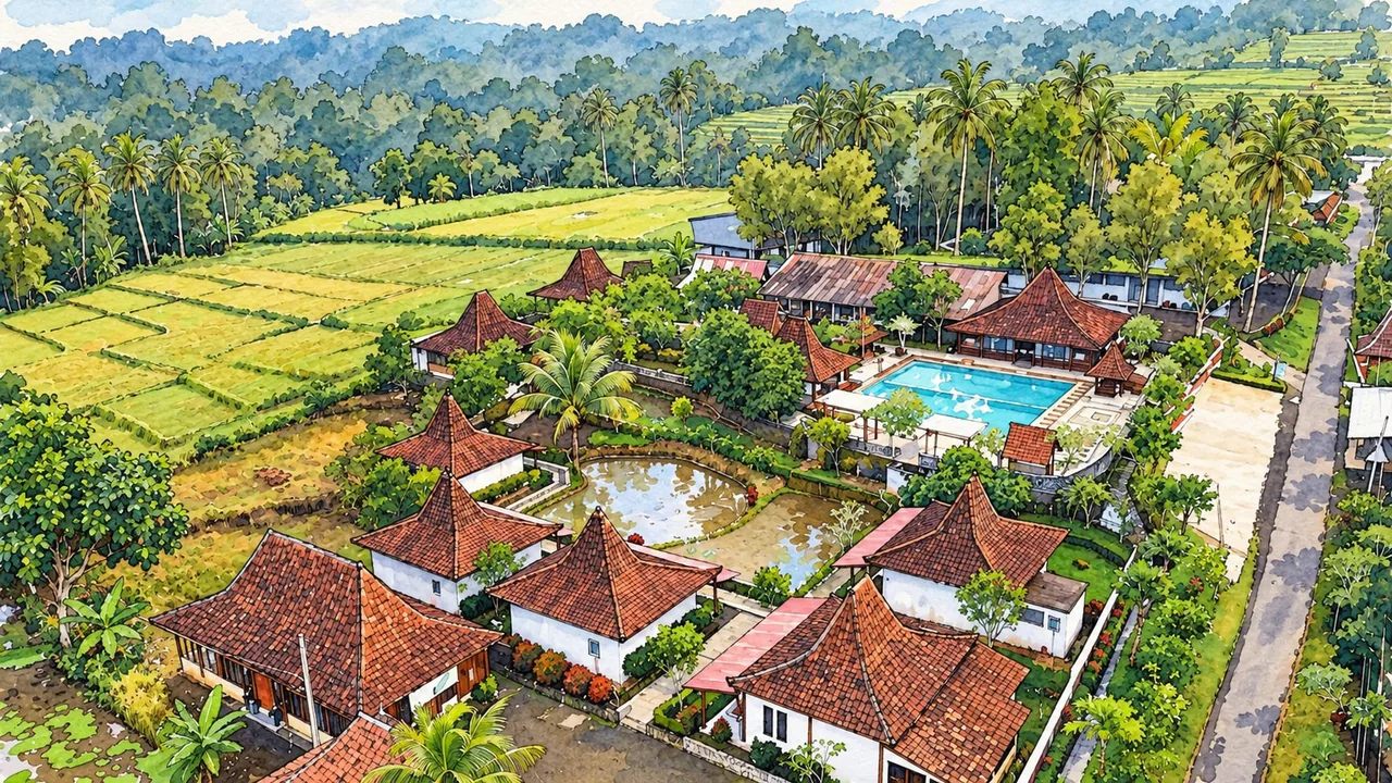 Kampoeng Joglo Ijen — Illustration based on a real photograph of the property Kampoeng Joglo Ijen — Illustration based on a real photograph of the property