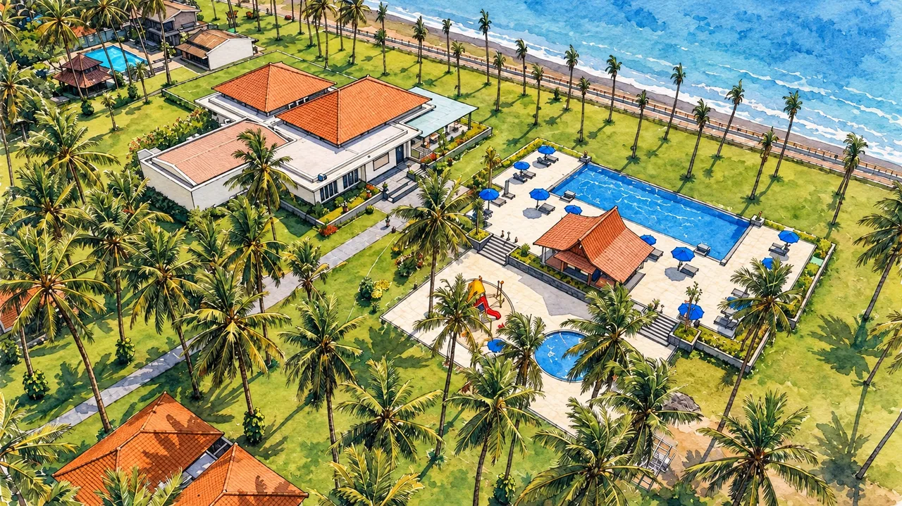 Ketapang Indah Hotel — Illustration based on a real photograph of the property Ketapang Indah Hotel — Illustration based on a real photograph of the property