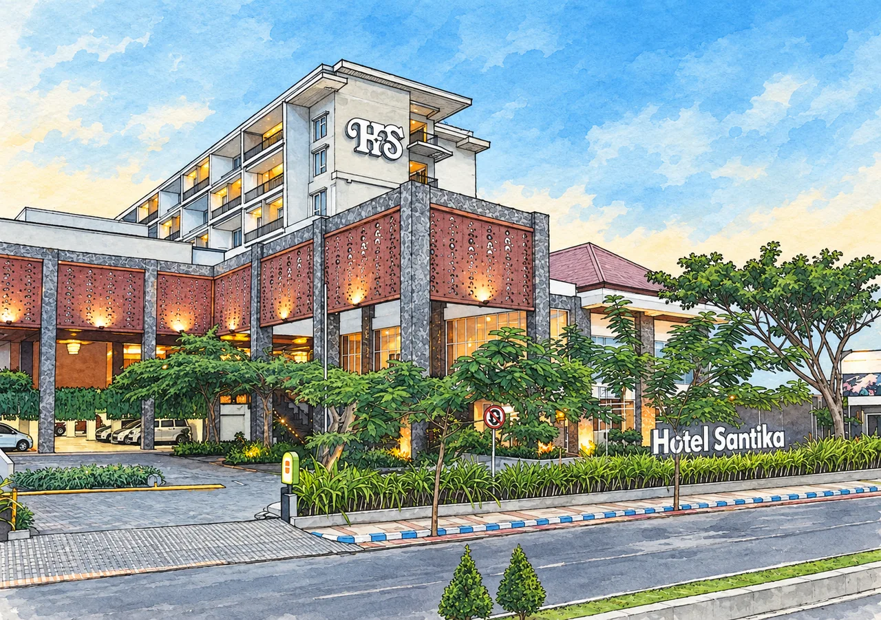 Hotel Santika Banyuwangi — Illustration based on a real photograph of the property Hotel Santika Banyuwangi — Illustration based on a real photograph of the property