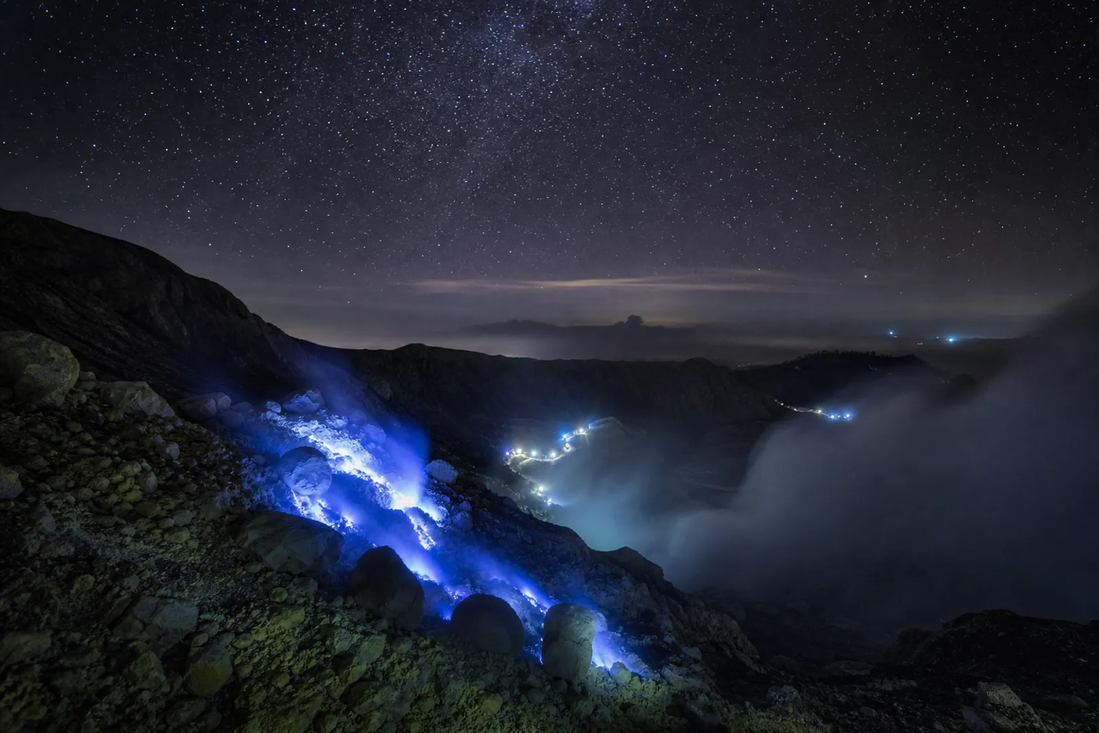 Ijen Blue Fire Tour from Bali — 24 Hours